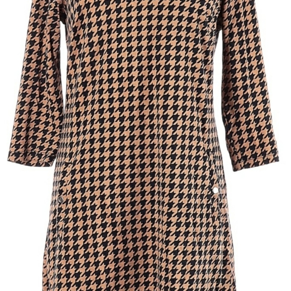 New York & Company Brown Houndtooth Dresses  - Picture 2 of 13